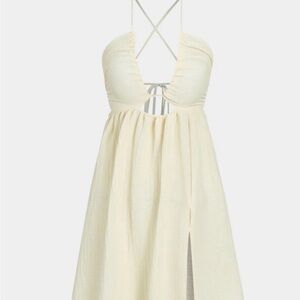 Elegant Cream Women's Casual Dress